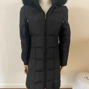 Michael Kors***Black Puffer Coat with Faux Fur Hood- Detachable